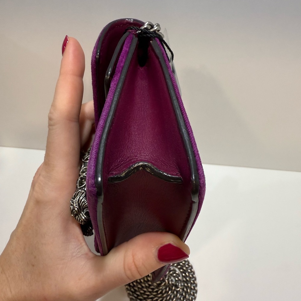 Gucci Dionysus Super Mini Purple Velvet Bag - Picture 4 of 13